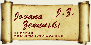 Jovana Zemunski vizit kartica